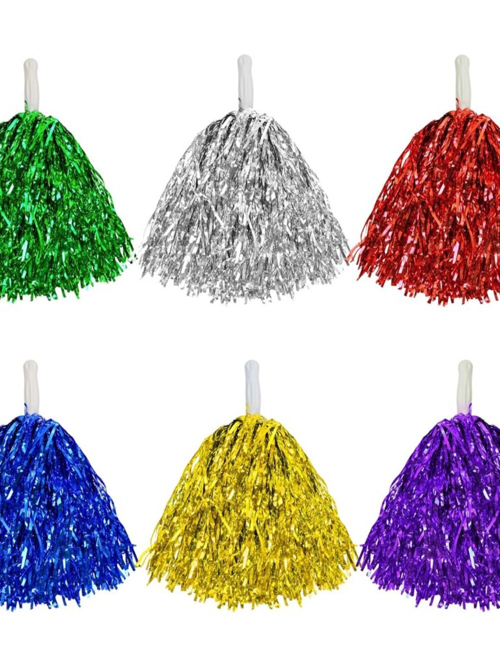 12 PCS Cheerleading Squad Spirited Fun Poms Pompoms Cheer Costume Accessory for